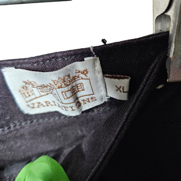 Black Denim Jeans With Rhinestone Embellishments & Zipper Ankle Detail For Women - Picture 9 of 9